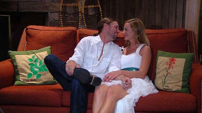 Tawni Sprouse and Travis Mann sit together an hour before their
scheduled wedding Saturday.