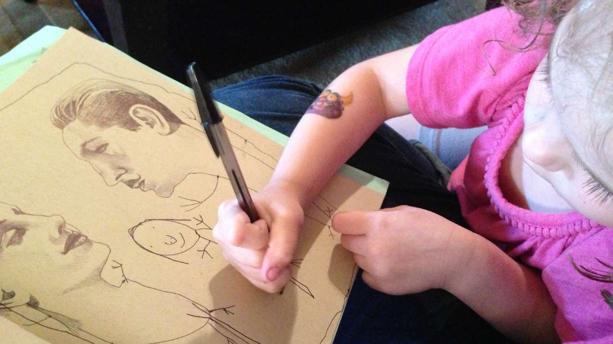 Artist collaborates with 4-year-old daughter; results are spectacular