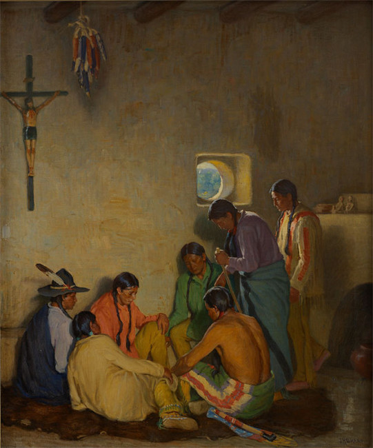 "Playing the Game" by Joseph Henry Sharp