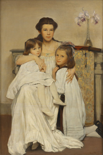 "The Artist's Wife and Daughters" by William Sergeant Kendall