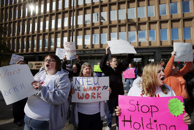 Utah federal employees protest, worry about day-to-day living