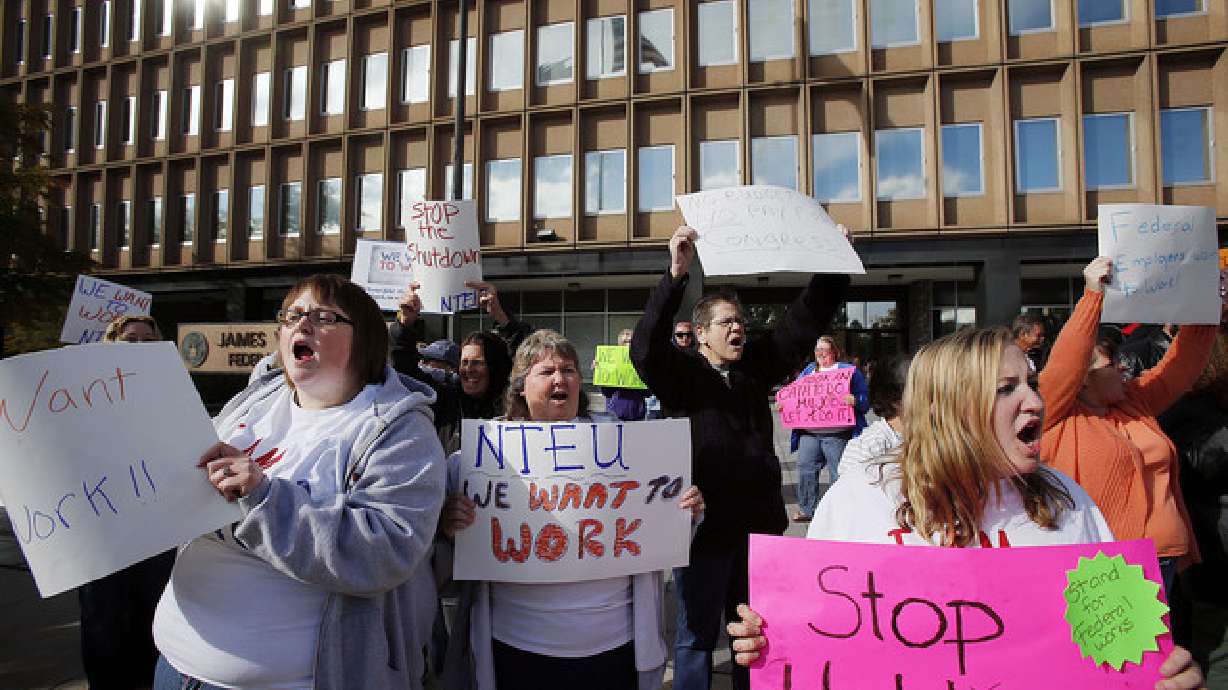Utah federal employees protest, worry about day-to-day living