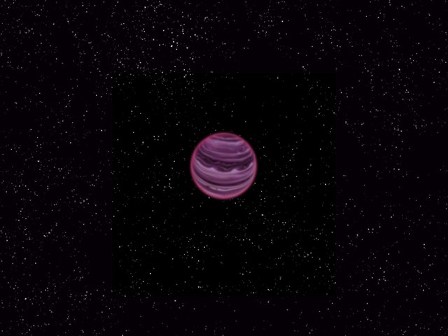 Lonely, young planet drifting in space without a star