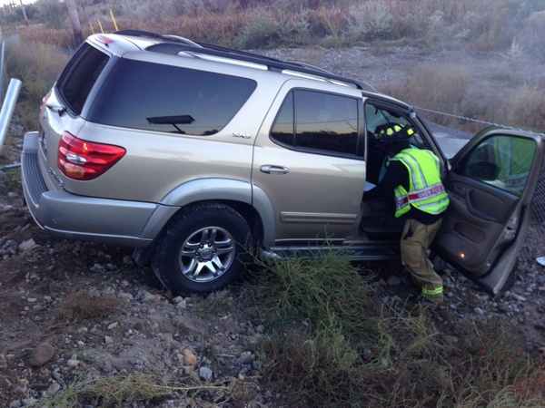 SUV drives off ramp, crashes in Provo