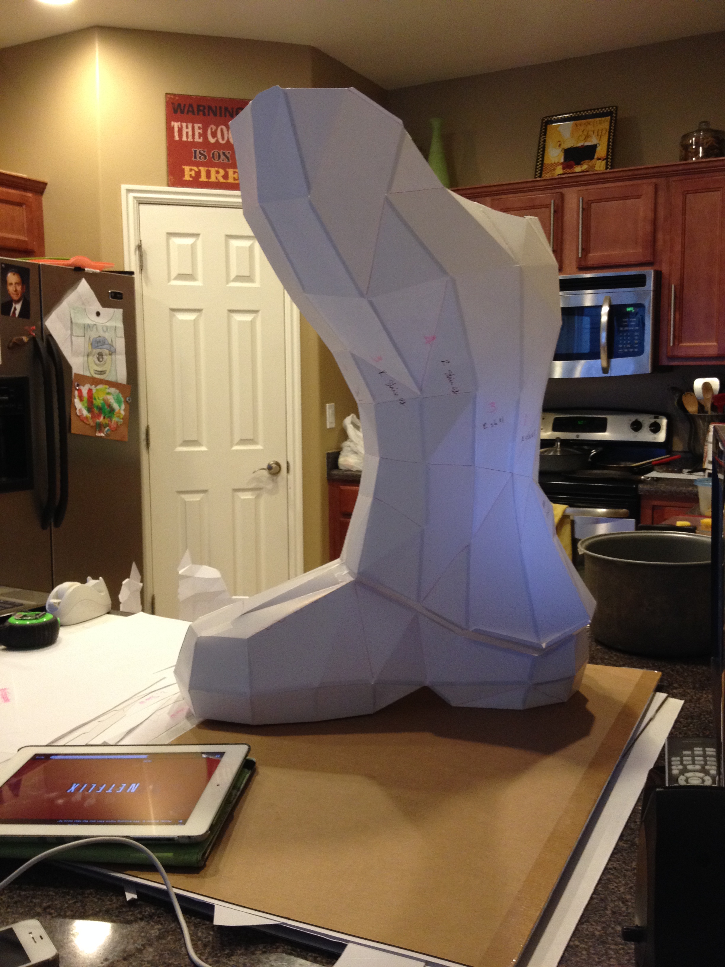 Man creates giant paper 'Iron Man' Suit