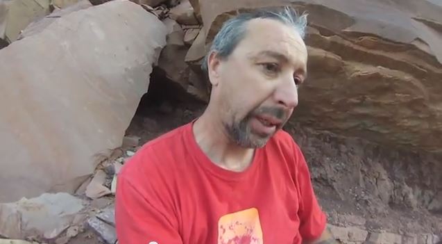 Ammon McNeely videotapes himself after his BASE 
jumping accident