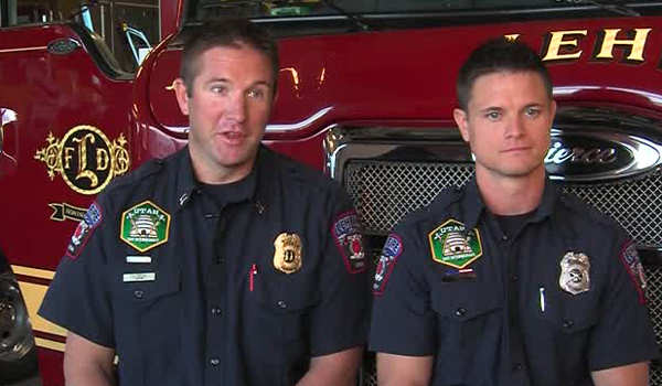 Capt. Jake Beck and firefighter Trevor Dorton