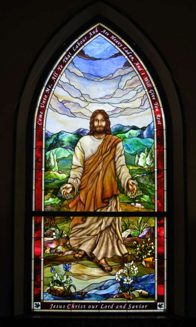 This 14-foot art glass window was installed in 2010 at the Community
Presbyterian Church in American Fork. Artist Tom Holmond worked
closely with members of the congregation to design the work of art.
Credit: Holdman Studios (Photo: Holdman Studios)
