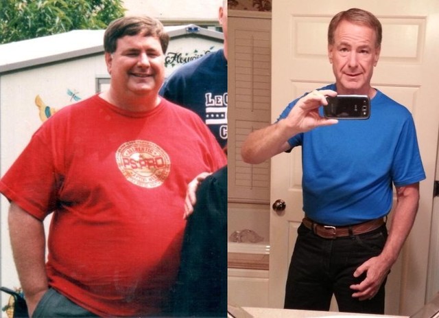 Father's nursing home inspires son to lose almost 200 lbs