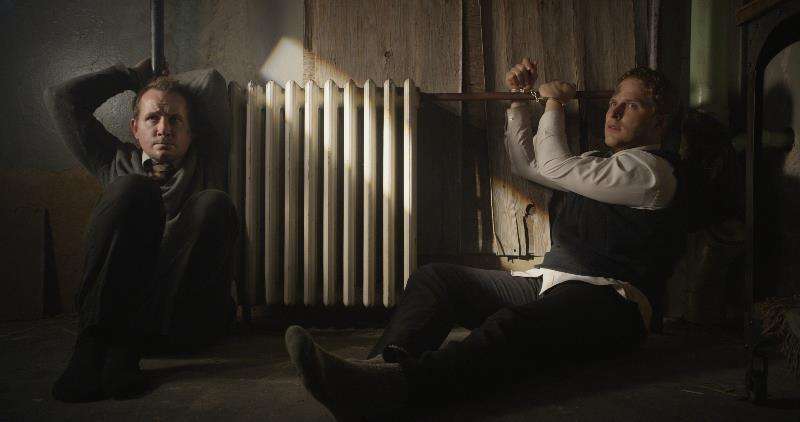 Corbin Allred (left) and McClain Nelson (right) in "The Saratov
Approach."