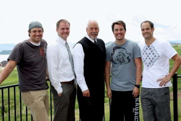 Craig Clyde with his sons in Bear Lake.