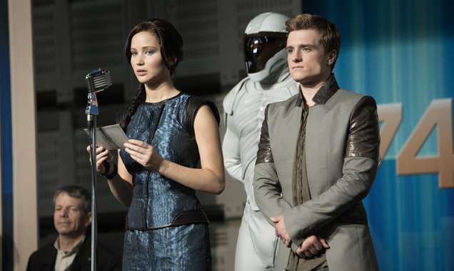 Jennifer Lawrence and Josh Hutcherson in "The Hunger Games:
Catching Fire"