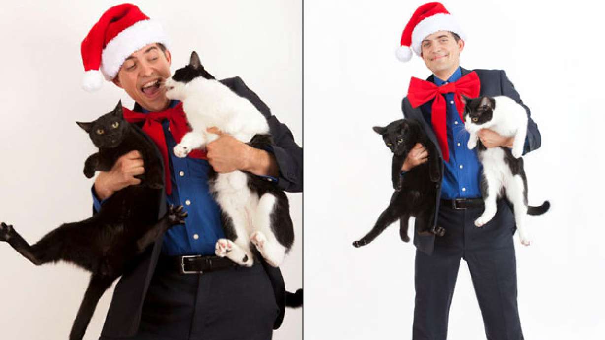 Holiday pet photos are a challenging treasure
