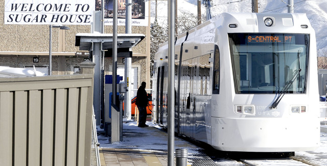 A streetcar prepares to depart from the Fairmont stop, 2216 S. McClelland St., as part of the new UTA S-Line in Salt Lake City on Wednesday, Dec. 4, 2013. The official grand opening of the line will be held on Thursday with service to the public beginning on Saturday. (Photo: Matt Gade, Deseret News)