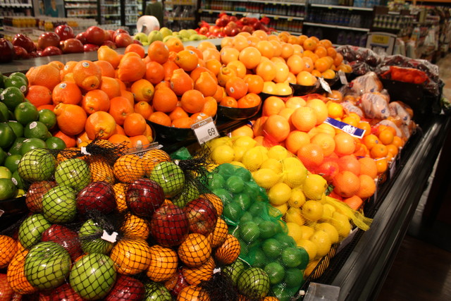 Images of various fruits and vegetables shot at an Atlanta Kroger grocery store.