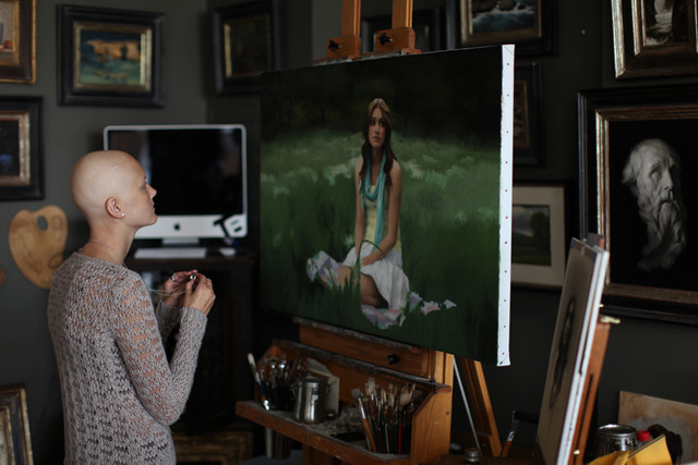 Local painter documents girl's battle with cancer