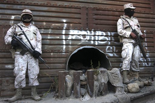 Algunos detalles de túneles entre EEUU y México