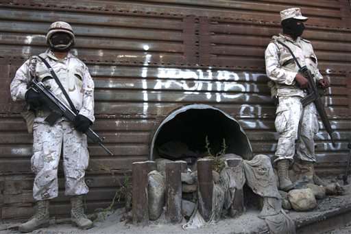 Algunos detalles de túneles entre EEUU y México