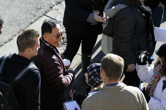 Fans gathered along Main Street as actor George 
Takei makes his way through at the Sundance 
Film Festival in Park City on Saturday, Jan. 
18, 2014. (Photo: Matt Gade, Deseret News)