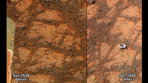 NASA intrigada por roca marciana salida de la nada