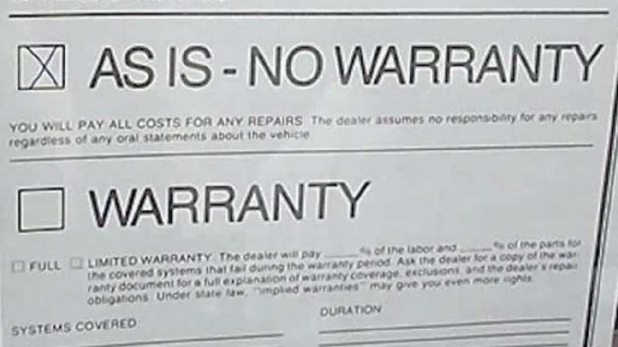 Un comprador tiene pocas opciones cuando un auto usado recién adquirido se descompone