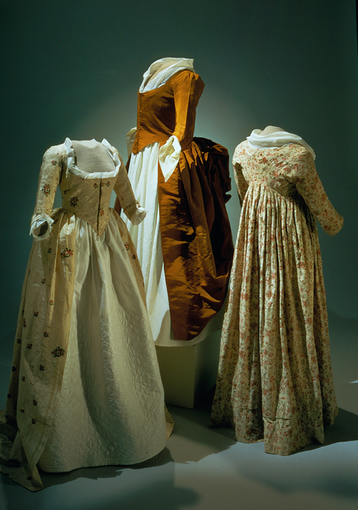 The clothing early Americans found appropriate 
to wear in public is vastly different from 
today's fashion. For example, if a colonial 
woman was buying food or harvesting her garden, 
she would wear formal clothing with many layers 
of undergarments.