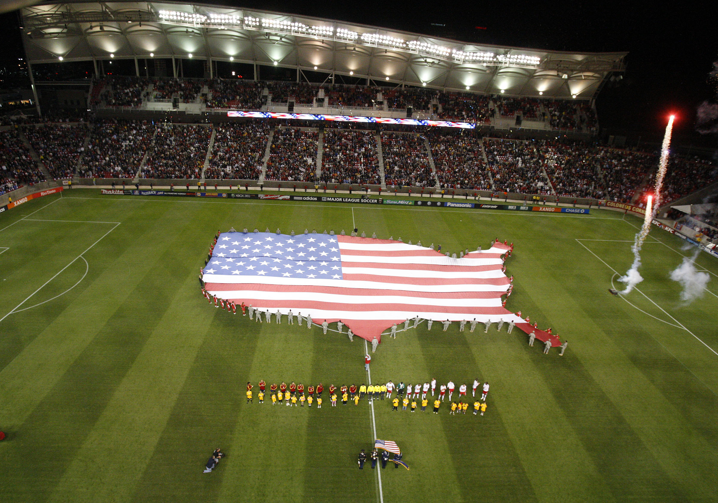Real Salt Lake hosts the New York Red Bulls in their first appearance at the Rio Tinto Stadium in Sandy Oct. 9, 2008.