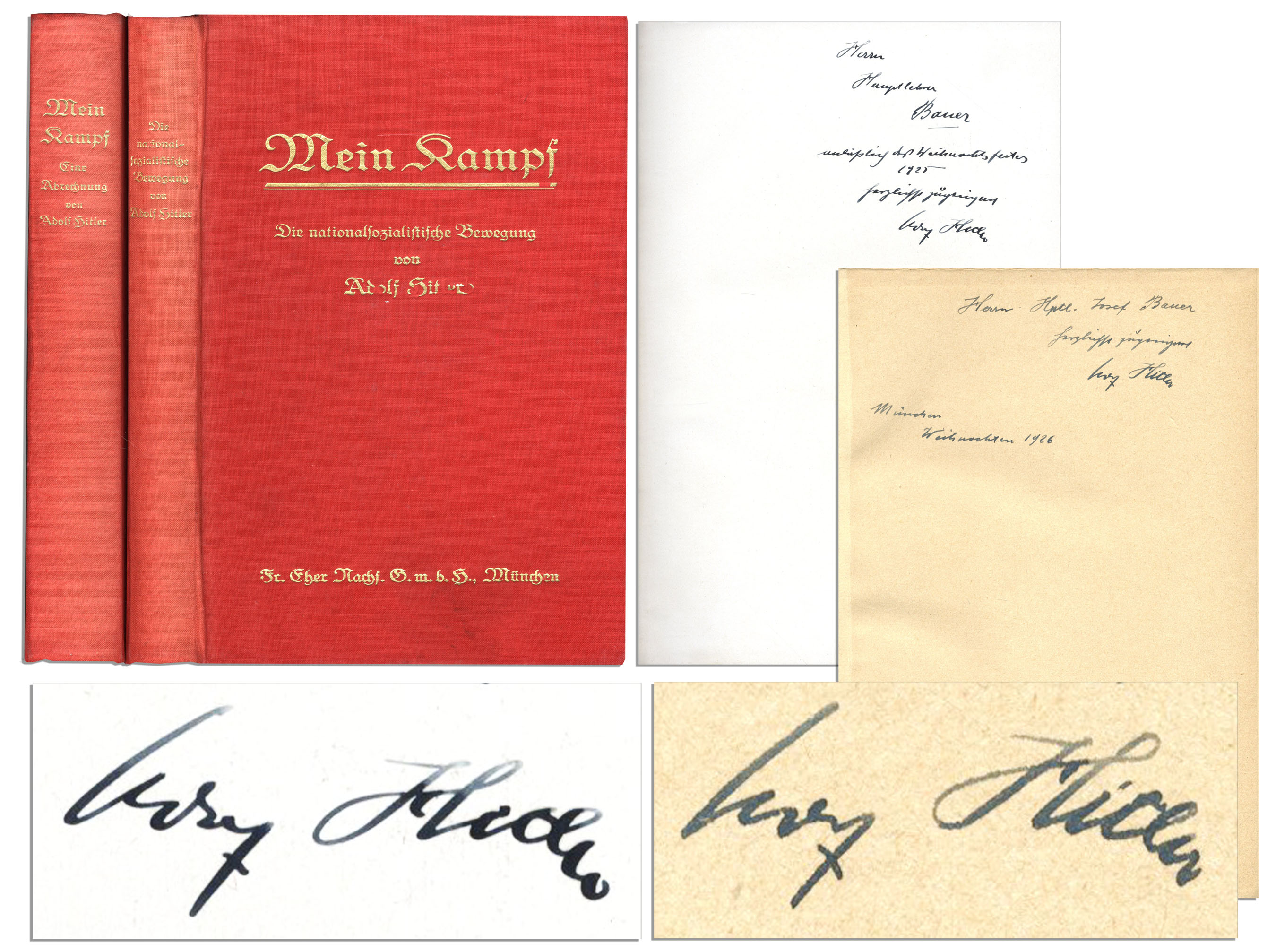'Mein Kampf' signed by Hitler up for auction