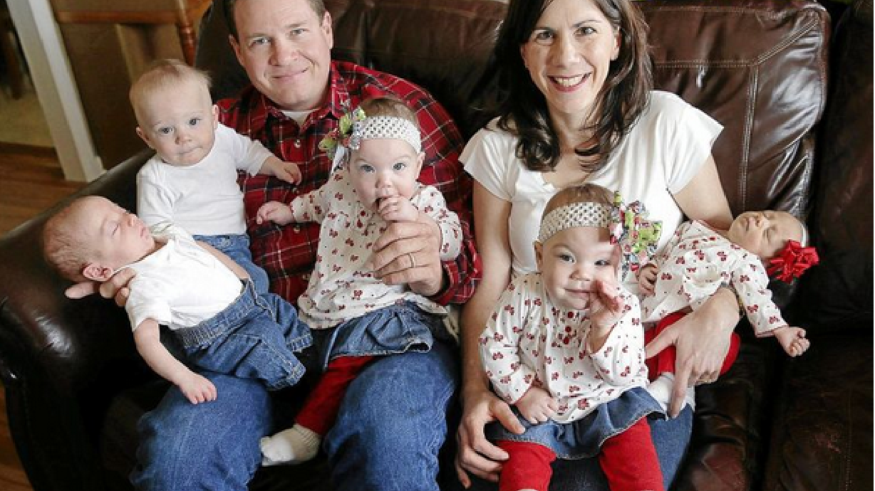 Couple adopts triplets, gives birth to twins in the same year