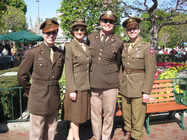 Dapper Day attendees show off their authentic, vintage Army
uniforms. (Photo: Martha Ostergar)