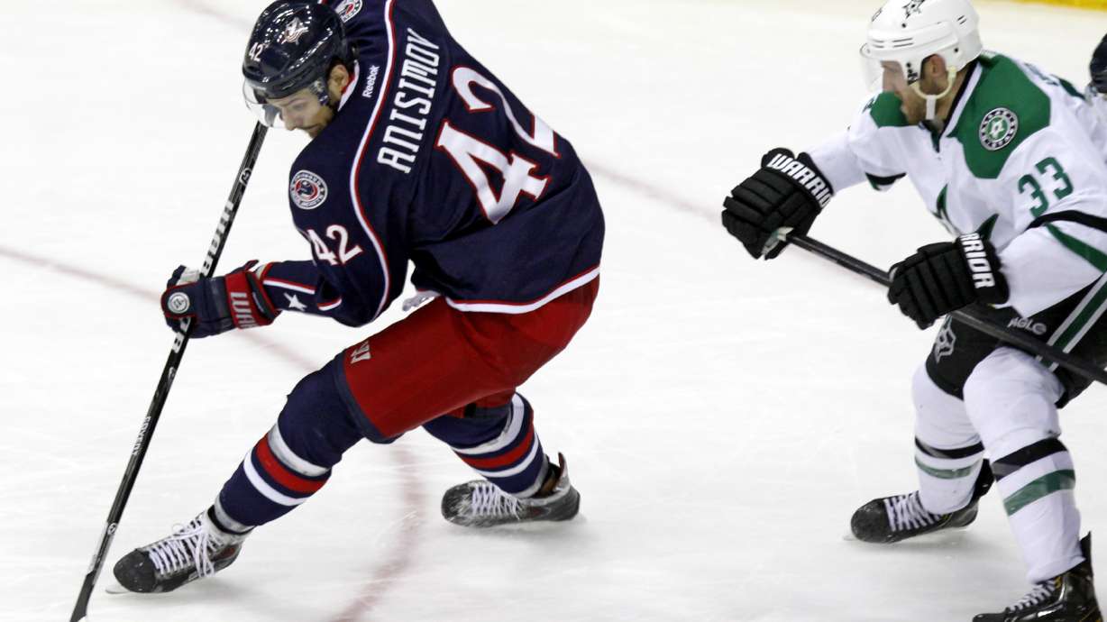 Anisimov leads Blue Jackets, 4-2 over Stars