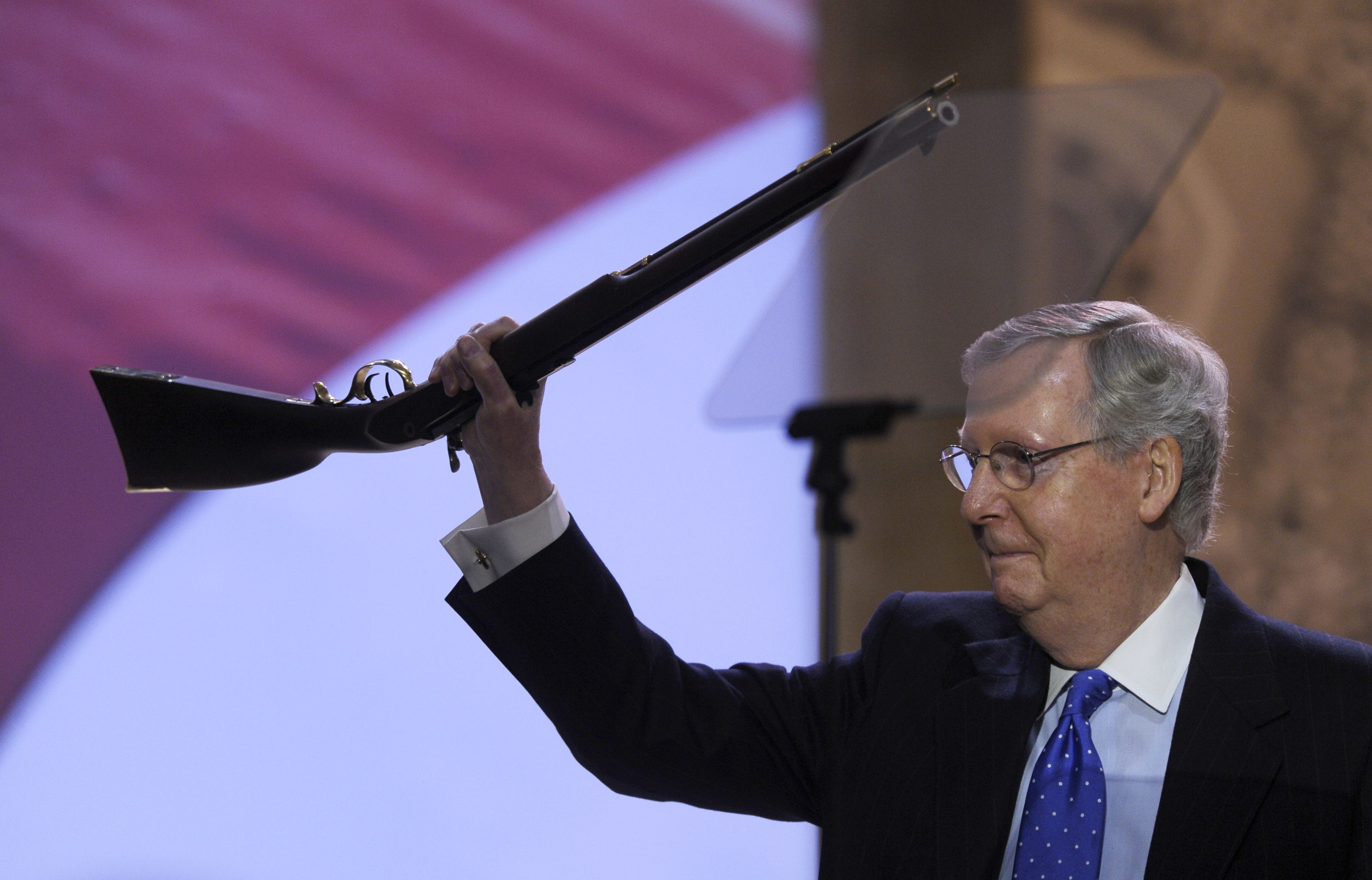 Senate GOP leader touts his conservatism at CPAC