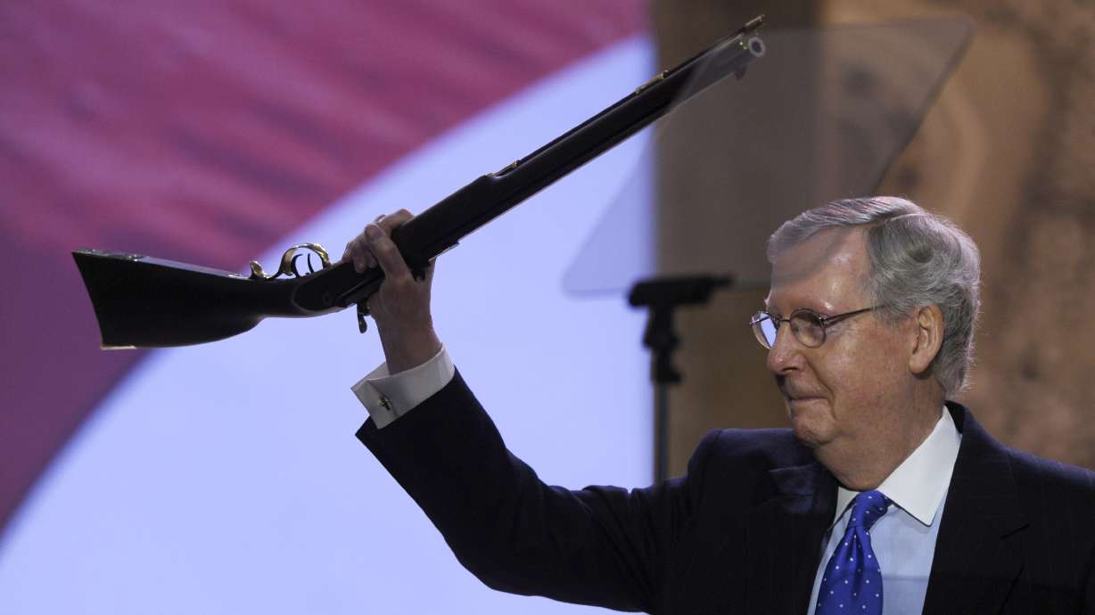 Senate GOP leader touts his conservatism at CPAC