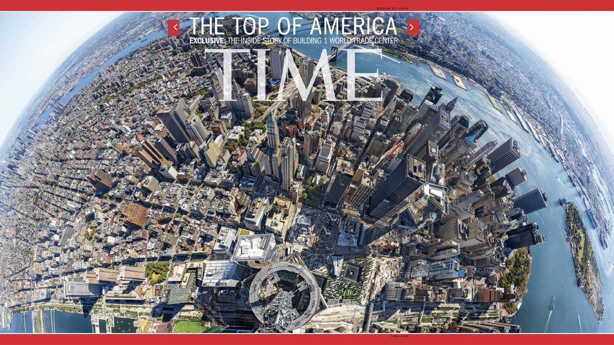 Stunning panoramic photo taken atop WTC spire