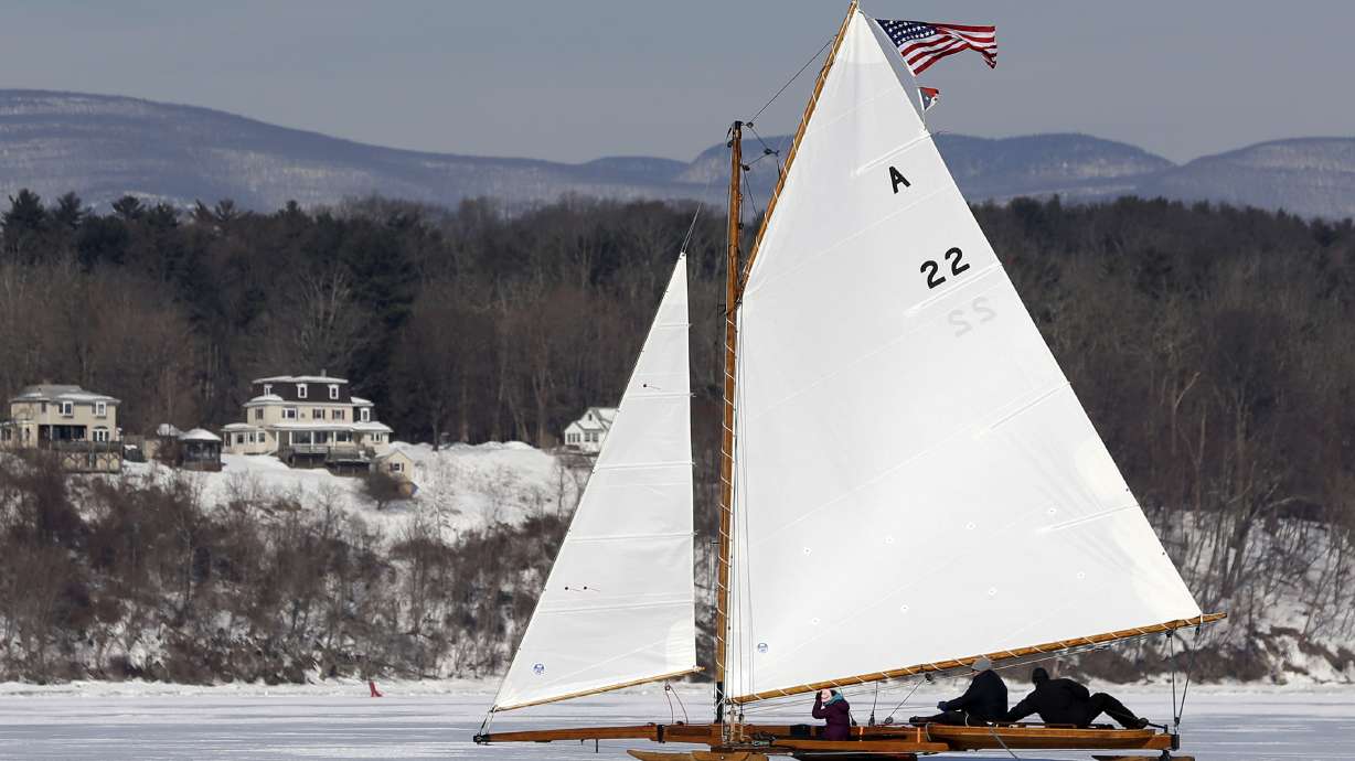 On the rocks? 'Ice yachts' sail cold Hudson River