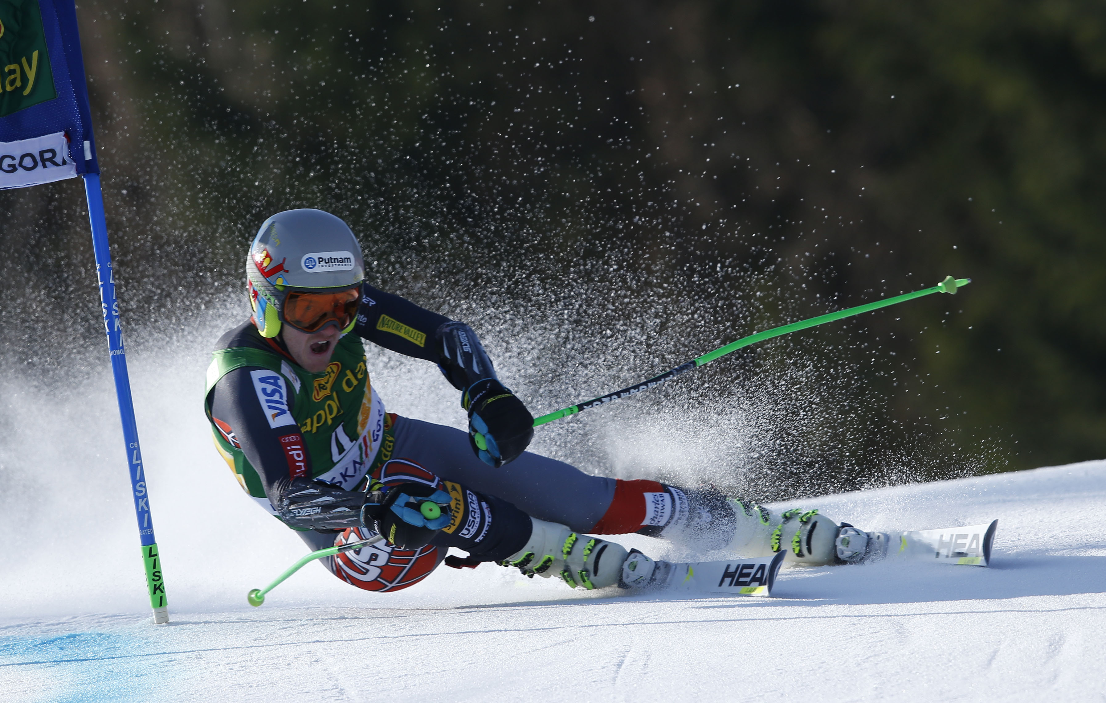 Olympic champ Ligety leads WCup GS after 1st run