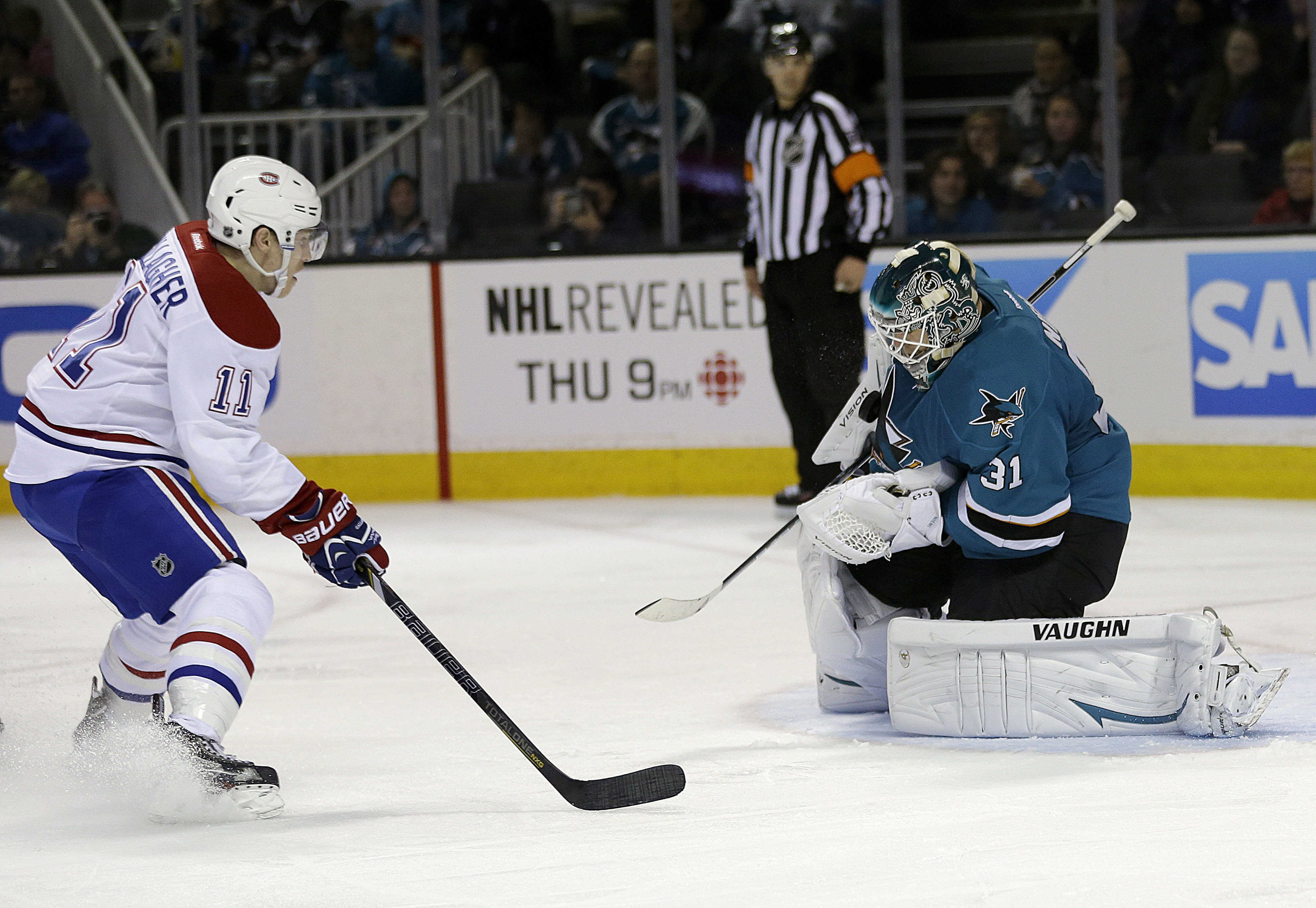 Niemi, Sharks beat Canadiens 4-0