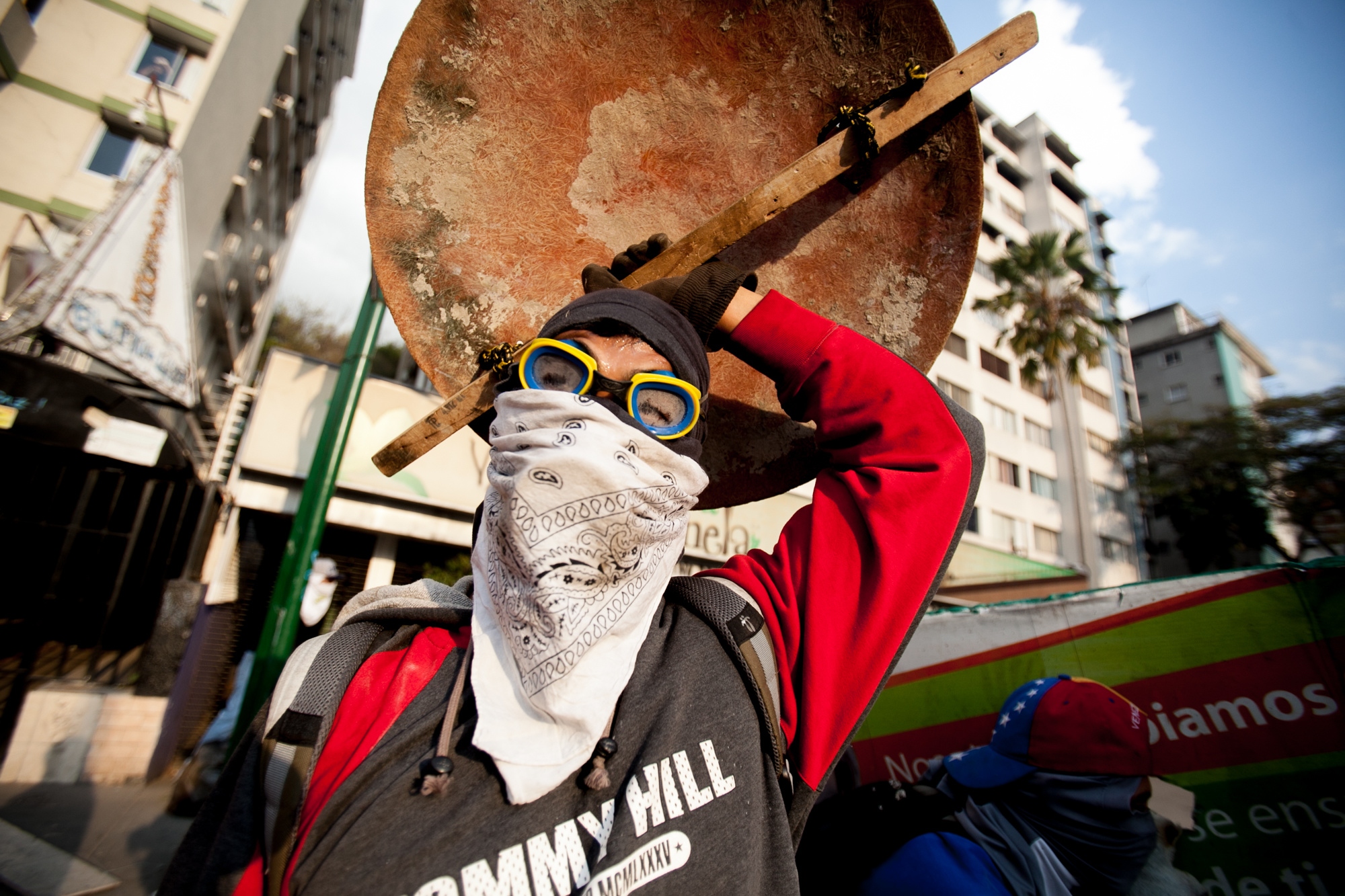 Venezuela unrest plays out daily in posh district