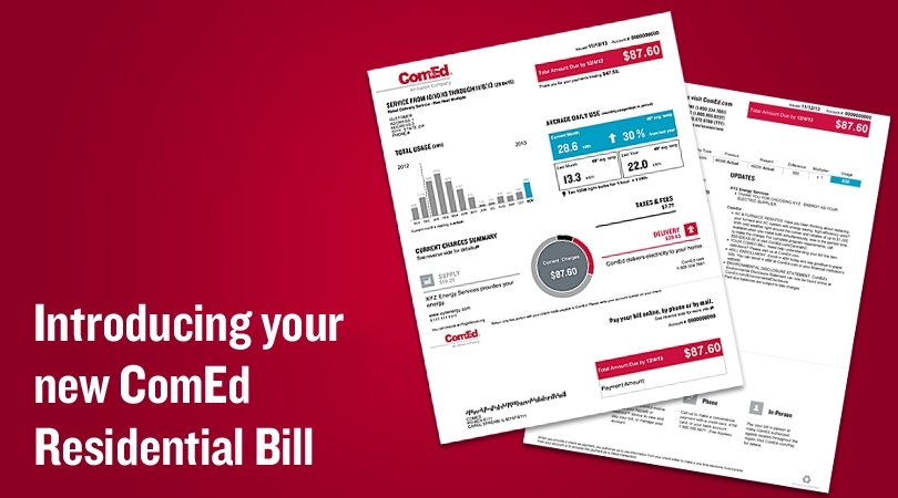 Billing statement designed for and by ComEd customers