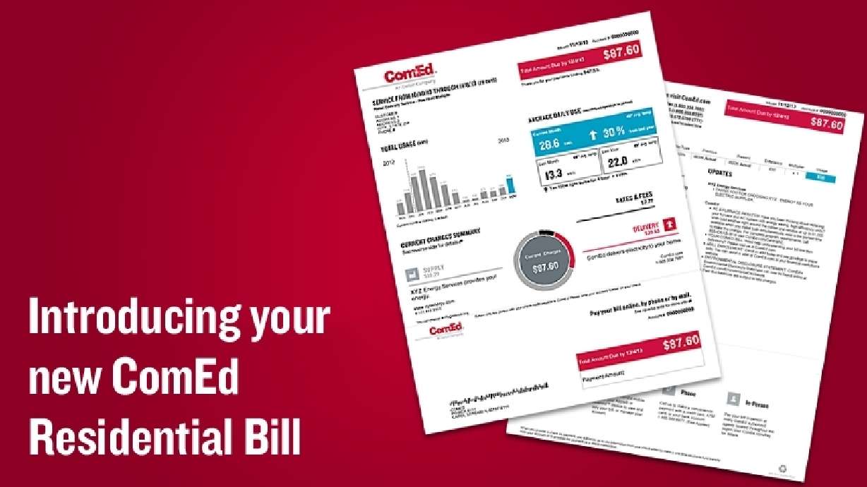 Billing statement designed for and by ComEd customers