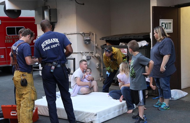 Konrad and Jennifer Lightner caught a 3 year 
old baby that fell from a second story window 
in Burbank, California on Sunday, March 16, 
2014. The couple was moving a mattress under 
the window when the baby fell. Konrad Lightner 
caught the baby and placed him on the mattress. 
The baby was treated at a local hospital with 
minor injuries.