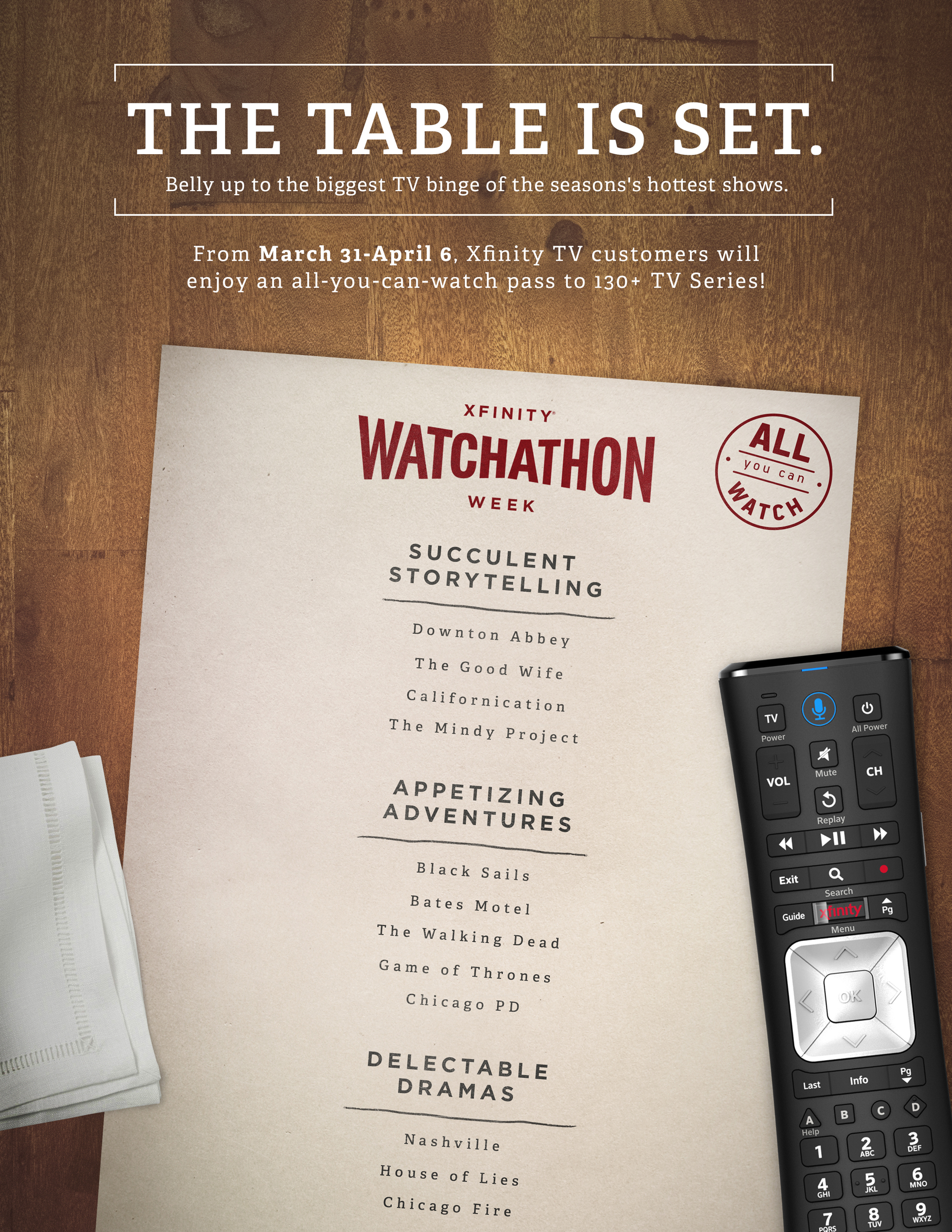 REGRESA LA SEMANA DEL WATCHATHON DE COMCAST PRESENTANDO POR PRIMERA VEZ PROGRAMACIÓN EN ESPAÑOL