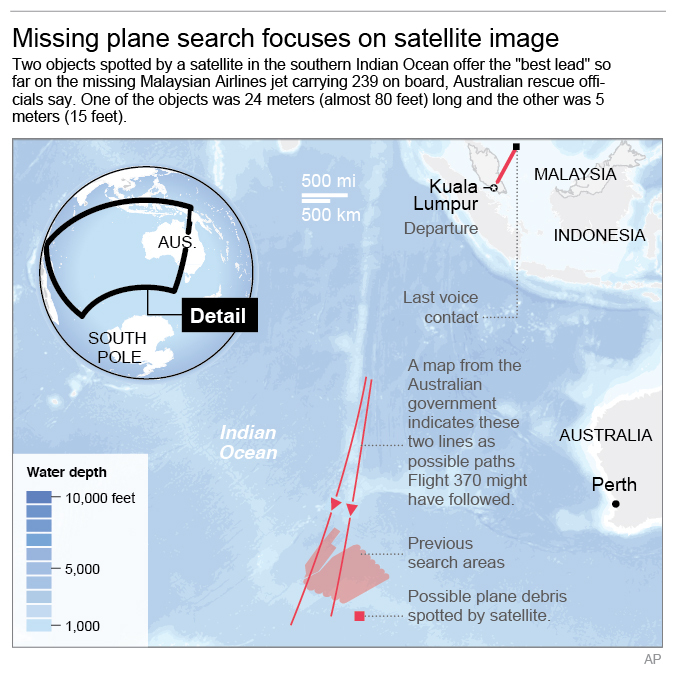 China sends ships to search sea west of Australia