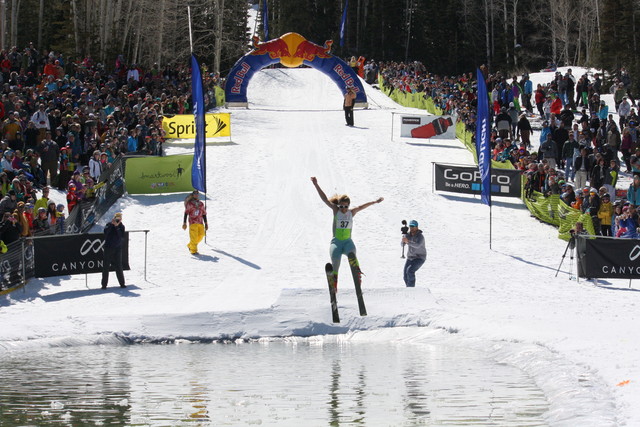 PHOTO GALLERY: pond skimming contest at Canyons Resort