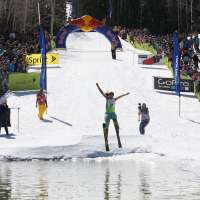 PHOTO GALLERY: pond skimming contest at Canyons Resort