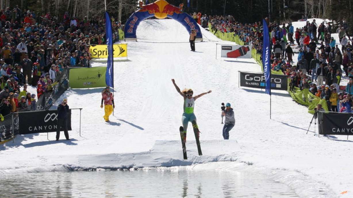 PHOTO GALLERY: pond skimming contest at Canyons Resort