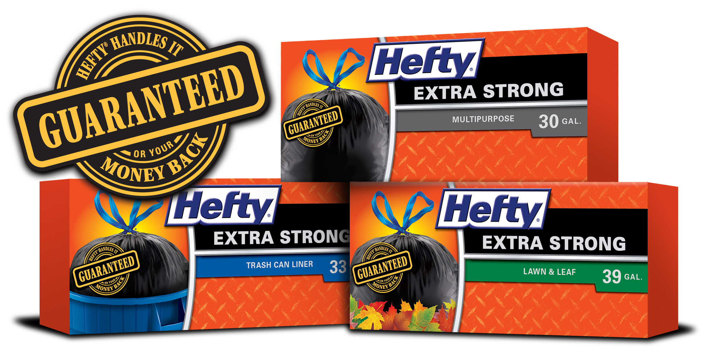 New Hefty® Money-Back Guarantee Backs “Extra Strong” Black Bags