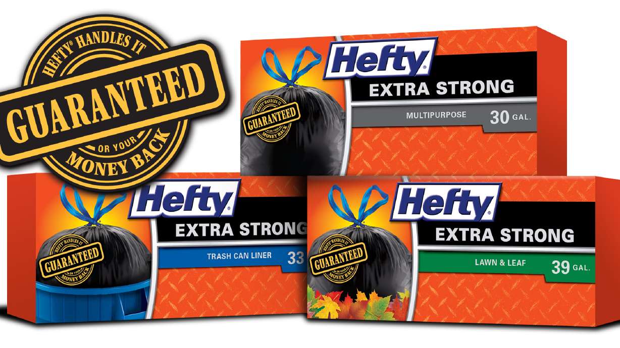 New Hefty® Money-Back Guarantee Backs “Extra Strong” Black Bags