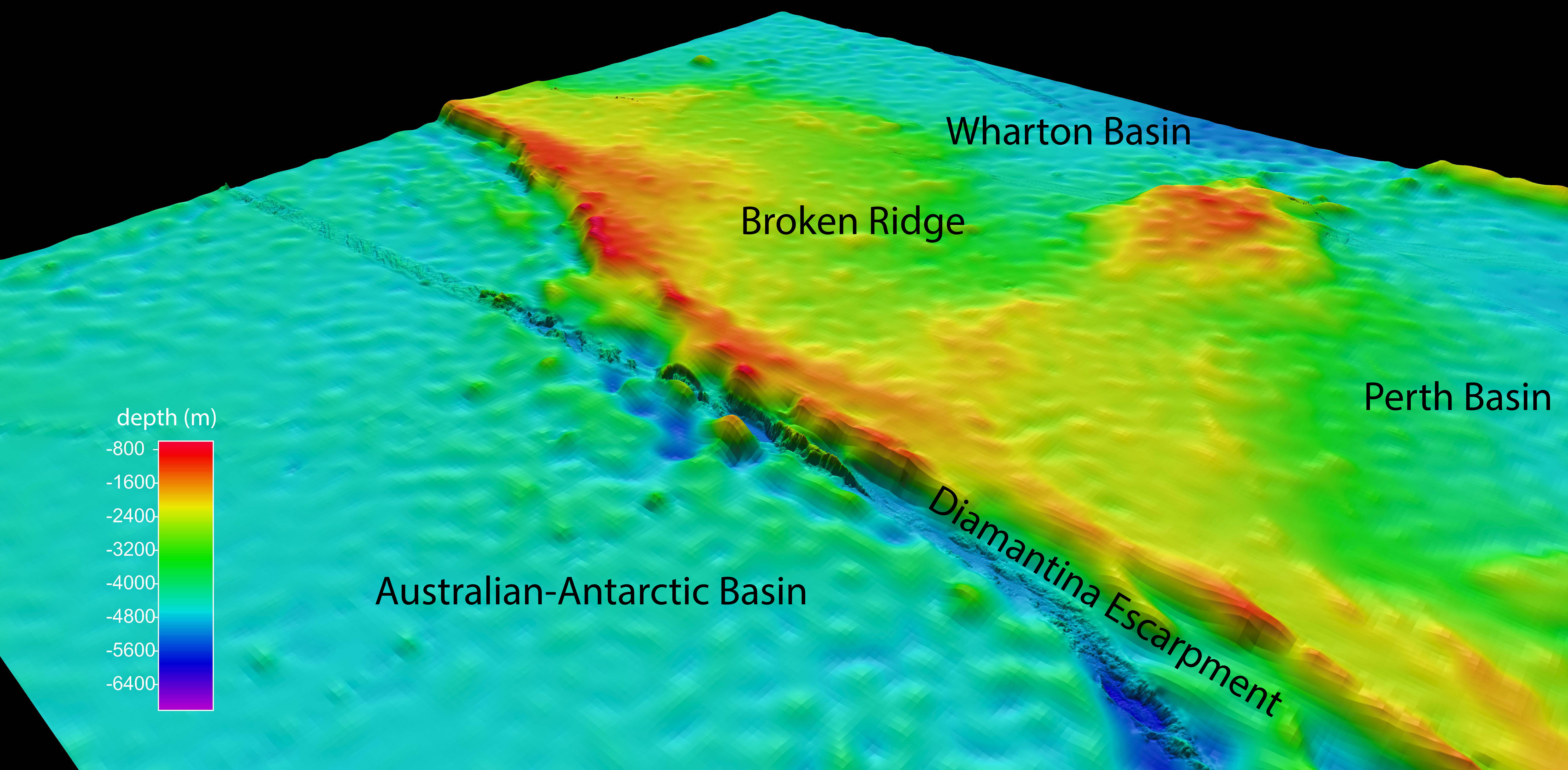 Seabed of jet hunt zone mostly flat with 1 trench