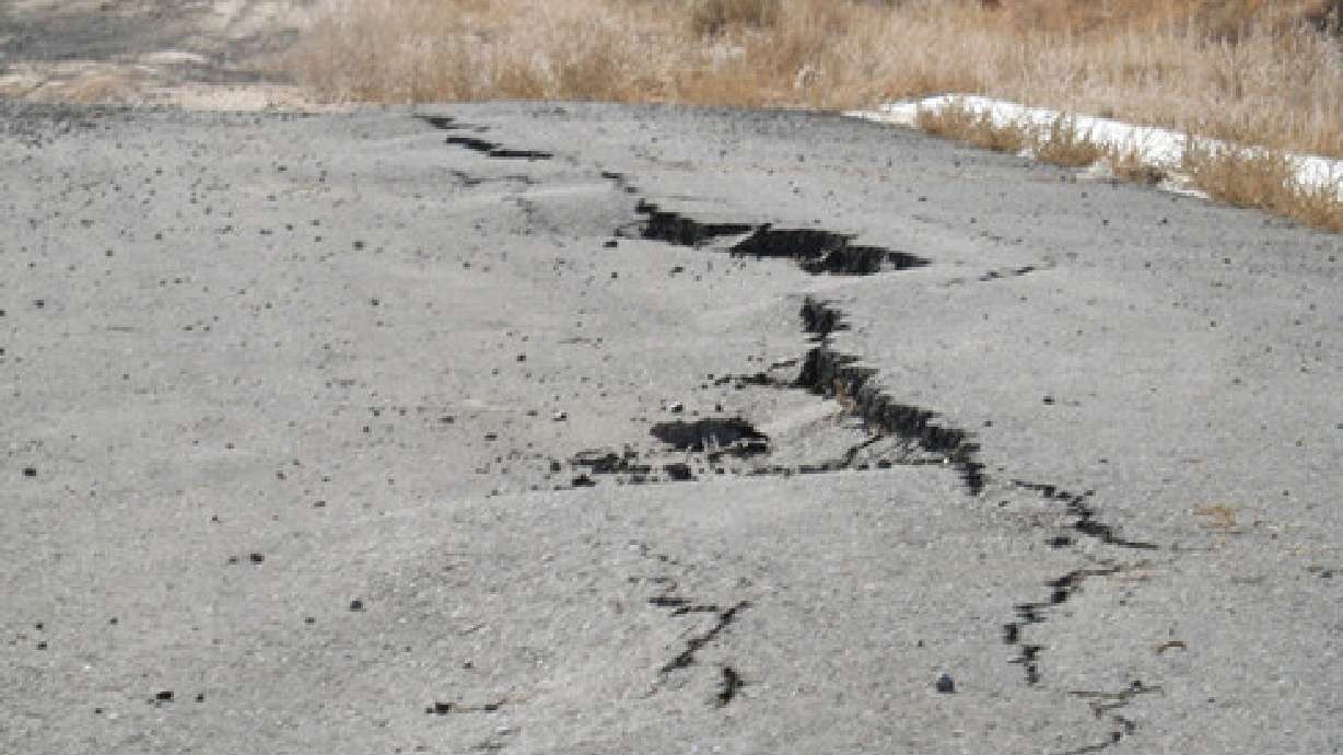 Aquifer mining sinks portions of Cedar Valley roads